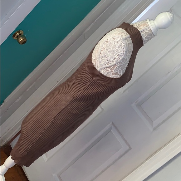 Papaya Mocha Bodycon Sleeveless Dress - Picture 7 of 7